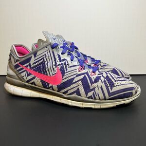 Womens NIKE Free 5.0 TR Fit 5 PRT Purple Graphic Running Shoes / Size 9.5